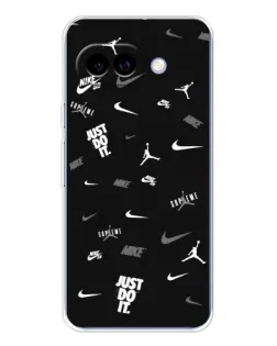 Чохол для Google Pixel 9A з картинкою «Nike Black Pattern»