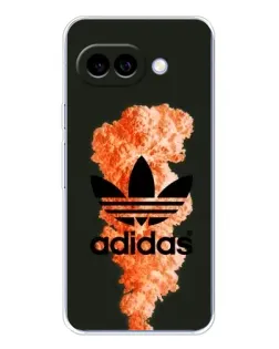 Чохол для Google Pixel 9A з картинкою «Помаранчевий дим Adidas»