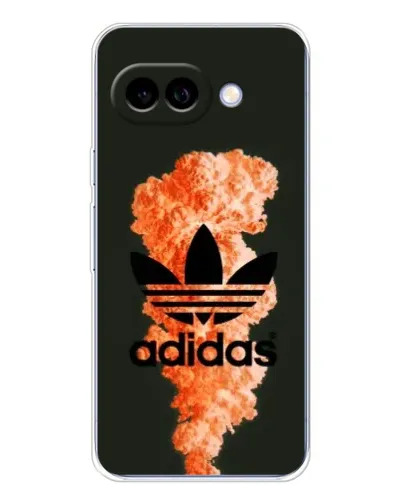 Чохол для Google Pixel 9A з картинкою «Помаранчевий дим Adidas»