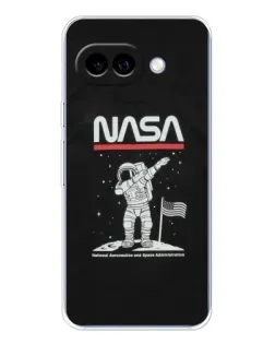Чохол для Google Pixel 9A з картинкою «NASA — крокуємо по Місяцю»