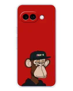 Чохол для Google Pixel 9A з картинкою «Bored Ape — червоний фон»