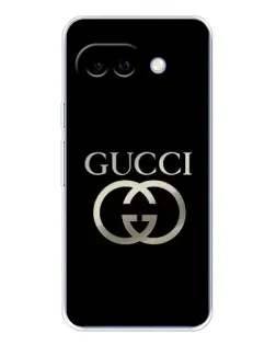 Чехол для Google Pixel 9A с картинкой «Gucci — золото на черном»
