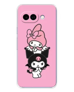 Чехол для Google Pixel 9A с картинкой «My Melody и Kuromi»