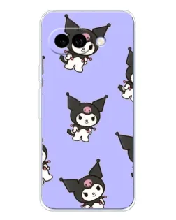 Чехол для Google Pixel 9A с картинкой «Паттерн с Kuromi»