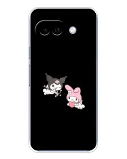 Чехол для Google Pixel 9A с картинкой «My Melody и Kuromi»