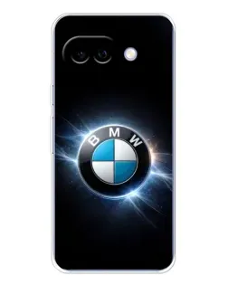 Чехол для Google Pixel 9A с картинкой «BMW — неоновое сияние»