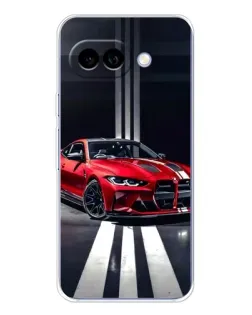 Чохол для Google Pixel 9A з картинкою «Червона BMW на дорозі»