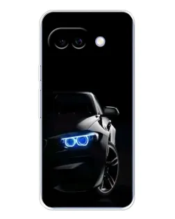 Чехол для Google Pixel 9A с картинкой «BMW — ночной взгляд»