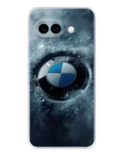 Чехол для Google Pixel 9A с картинкой «Логотип BMW — лед»