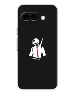 Чехол для Google Pixel 9A с картинкой «PUBG — силуэт воина»