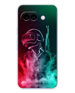 Чехол для Google Pixel 9A с картинкой «PUBG — огненный воин»