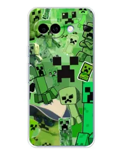 Чехол для Google Pixel 9A с картинкой «Криперы Minecraft»