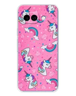 Чохол для Google Pixel 9A з картинкою «Unicorn паттерн рожевий»