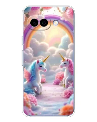 Чохол для Google Pixel 9A з картинкою «Веселка і єдинороги»