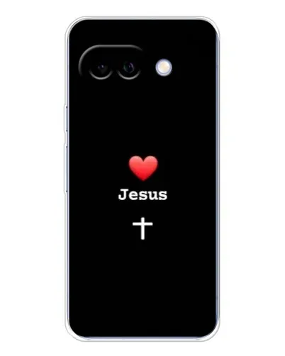 Чехол для Google Pixel 9A с картинкой «Сердце - Jesus»