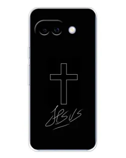Чехол для Google Pixel 9A с картинкой «Графический крест Jesus»