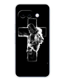 Чехол для Google Pixel 9A с картинкой «Сияющий крест Jesus»