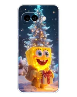 Чохол для Google Pixel 9A з картинкою «Різдвяний Спанч Боб»