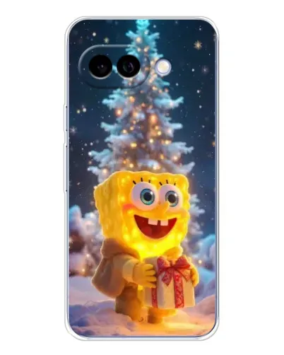 Чохол для Google Pixel 9A з картинкою «Різдвяний Спанч Боб»