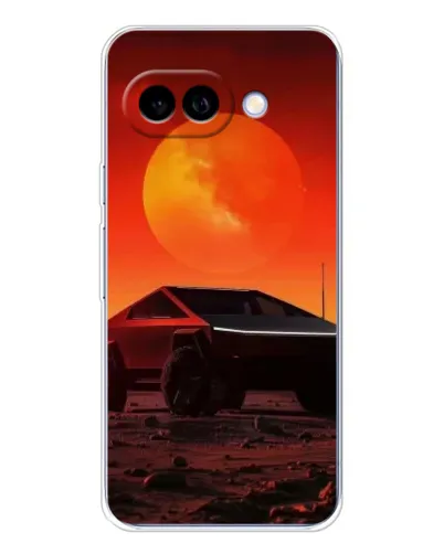 Чехол для Google Pixel 9A с картинкой «Cybertruck на Марсе»