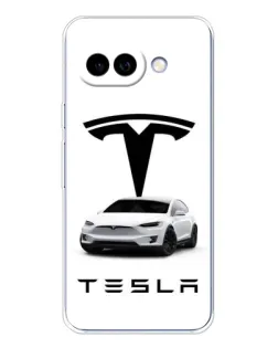 Чехол для Google Pixel 9A с картинкой «Tesla White Style»