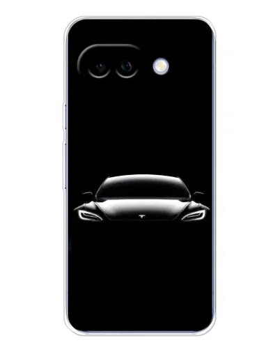 Чехол для Google Pixel 9A с картинкой «Фары Tesla Night»