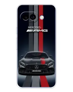 Чохол для Google Pixel 9A з картинкою «Mercedes — білий карбон»