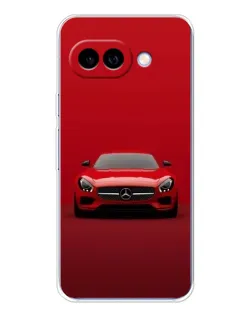Чехол для Google Pixel 9A с картинкой «Красный Mercedes AMG»