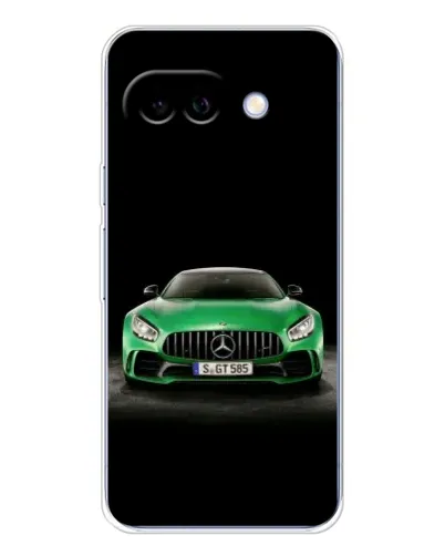 Чехол для Google Pixel 9A с картинкой «Mercedes — неоновый лого»