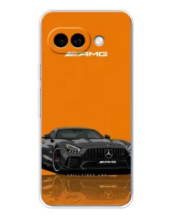 Чехол для Google Pixel 9A с картинкой «Оранжевый Mercedes AMG»