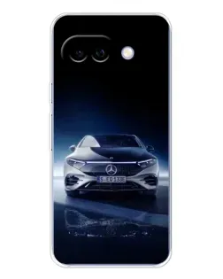 Чехол для Google Pixel 9A с картинкой «Ночной Mercedes EQ»