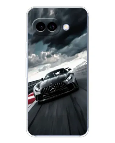 Чехол для Google Pixel 9A с картинкой «Гоночный Mercedes AMG»