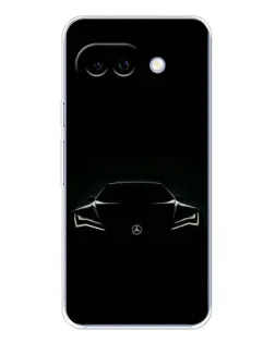 Чехол для Google Pixel 9A с картинкой «Mercedes — силуэт авто»