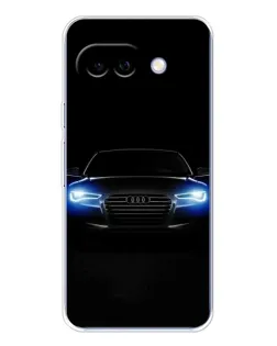 Чехол для Google Pixel 9A с картинкой «Audi в неоне»