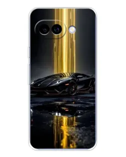 Чехол для Google Pixel 9A с картинкой «Ночной Lamborghini драйв»