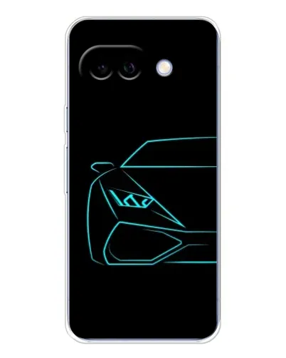 Чохол для Google Pixel 9A з картинкою «Блакитний силует Lamborghini»
