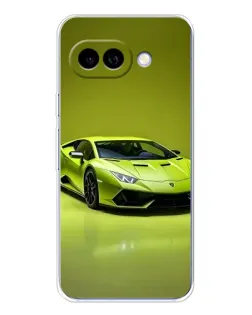 Чохол для Google Pixel 9A з картинкою «Салатовий Lamborghini Huracan»