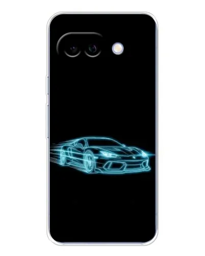 Чохол для Google Pixel 9A з картинкою «Неоновий контур Lamborghini»