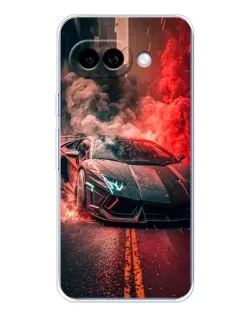 Чохол для Google Pixel 9A з картинкою «Lamborghini червоний дим»