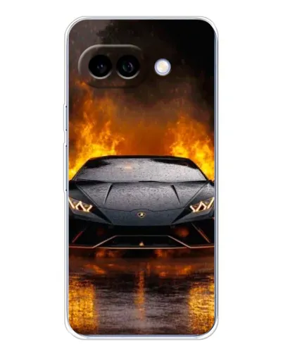 Чохол для Google Pixel 9A з картинкою «Lamborghini у вогні»