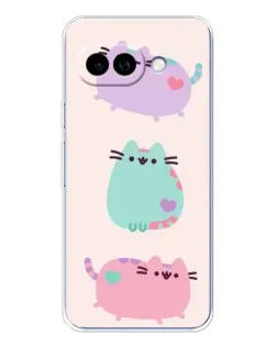 Чохол для Google Pixel 9A з картинкою «Pusheen тріо»