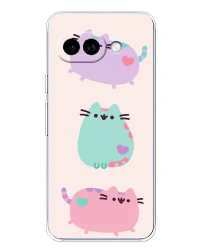 Чохол для Google Pixel 9A з картинкою «Pusheen тріо»