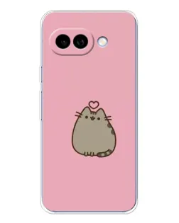 Чохол для Google Pixel 9A з картинкою «Pusheen серце»