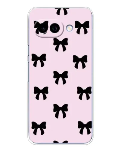 Чохол для Google Pixel 9A з картинкою «Чорні банти Coquette»