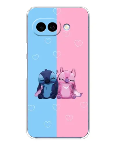 Чохол для Google Pixel 9A з картинкою «Stitch та Angel Love»