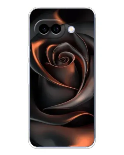 Чехол для Google Pixel 9A с картинкой «Шелковая черная роза»