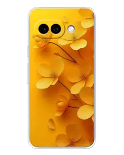 Чехол для Google Pixel 9A с картинкой «Золотые лепестки»