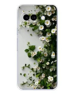 Чехол для Google Pixel 9A с картинкой «Ветка мелких белых цветов»