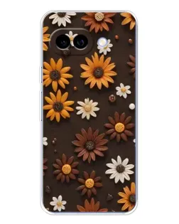 Чехол для Google Pixel 9A с картинкой «Узор из маленьких подсолнухов»