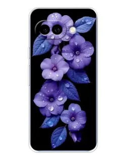 Чехол для Google Pixel 9A с картинкой «Фиолетовые цветы с росою»